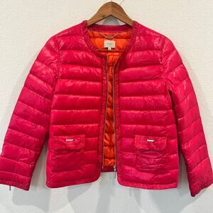 Coatology New York Women's Packable Puffer Jacket in Pink/Orange | Size M